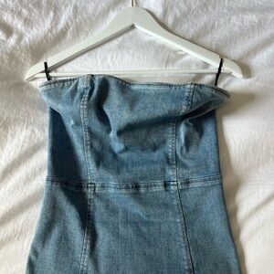 Strapless Denim Top - Denim Forum from Aritzia
